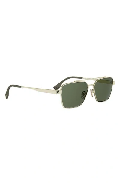 Fendi Sky 57mm Rectangular Sunglasses In Metallic