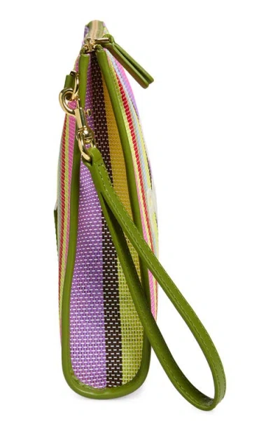 Marc Jacobs The Large Stripe Mesh Pouch In Multi
