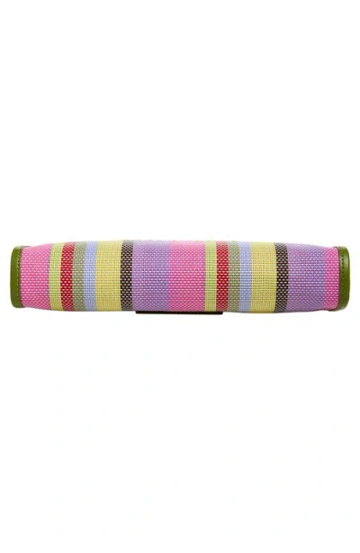 Marc Jacobs The Large Stripe Mesh Pouch In Multi