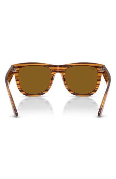 Ray Ban Wayfarer Reverse Sonnenbrillen Havana Gestreift Fassung Braun Glas Polarisiert 53-20 In Striped Havana