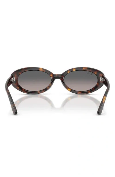Ray Ban Ray-ban 54mm Gradient Polarized Oval Sunglasses In Pattern