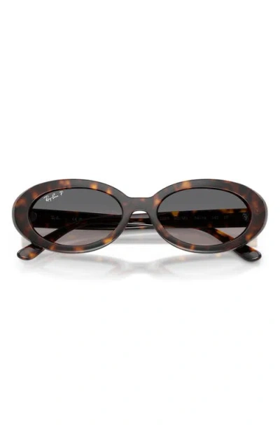 Ray Ban Ray-ban 54mm Gradient Polarized Oval Sunglasses In Pattern