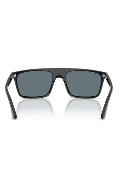 Ray Ban Ray-ban 55mm Polarized Square Sunglasses In White