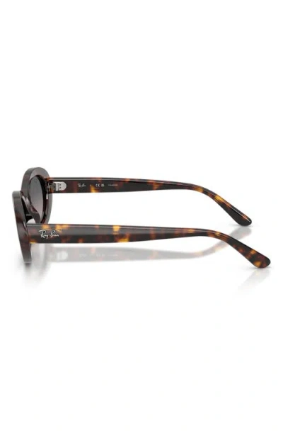 Ray Ban Ray-ban 54mm Gradient Polarized Oval Sunglasses In Brown