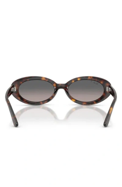 Ray Ban Ray-ban 54mm Gradient Polarized Oval Sunglasses In Brown