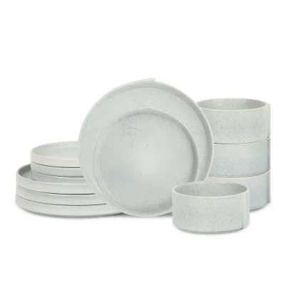 Stone Lain Bao Stoneware 12-piece Dinnerware Set In White