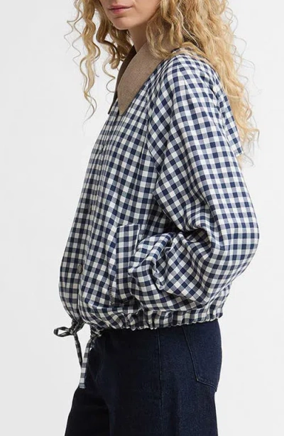 Barbour Ovingham Gingham Bomber Jacket In Multi