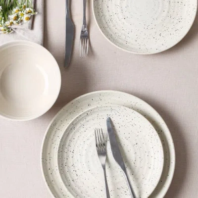 Stone Lain Dua Stoneware 24-piece Dinnerware Set In White