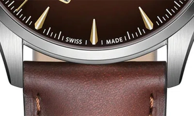 Hamilton Jazzmaster Open Heart Automatic Leather Strap Watch In Brown