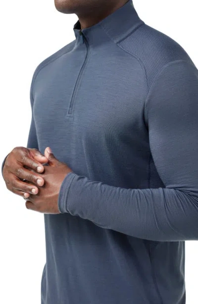 Smartwool Active Mesh Performance Quarter Zip Pullover In Blue
