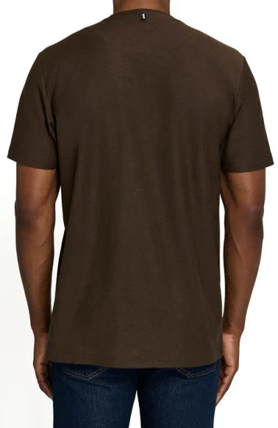 Brooklyn Brigade Solid Mapleton Luxe Cross Dyed T-shirt In Brown