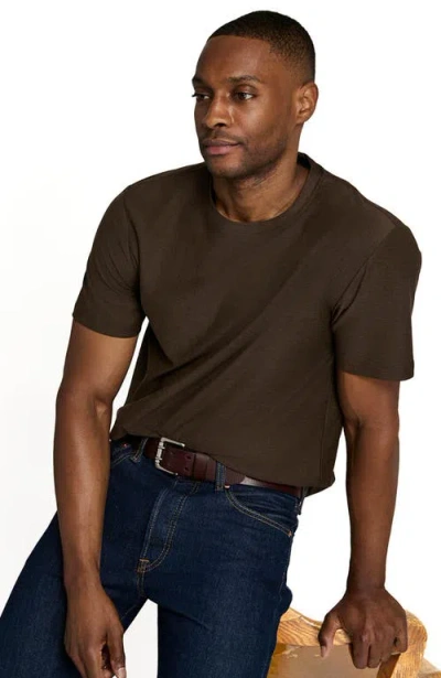 Brooklyn Brigade Solid Mapleton Luxe Cross Dyed T-shirt In Brown