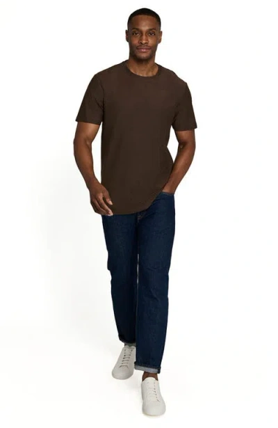Brooklyn Brigade Solid Mapleton Luxe Cross Dyed T-shirt In Brown