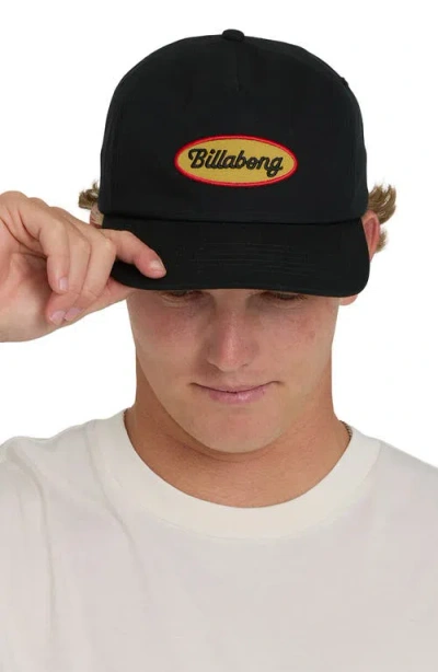 Billabong Caution Patch Snapback Hat In Pink