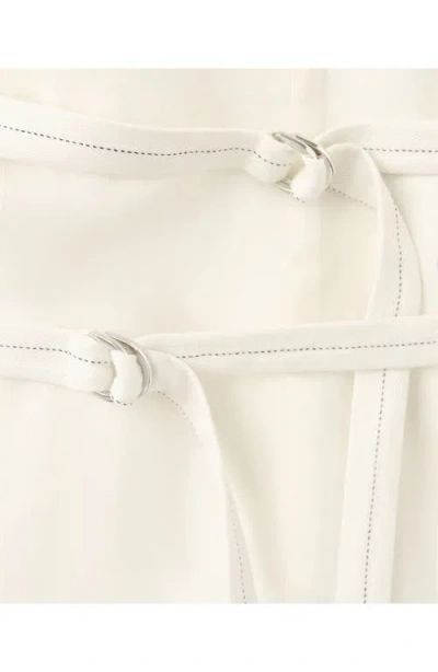 Mango Open Back Halter Top In Blue