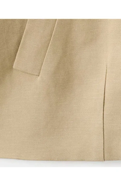 Mango Linen Blend Jacket In Metallic