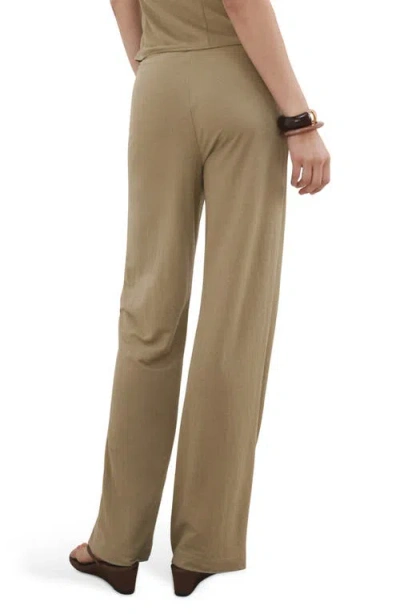 Mango Straight Leg Pants In Brown