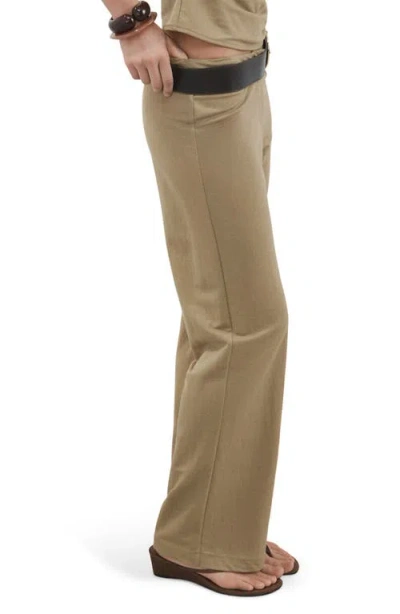 Mango Straight Leg Pants In Brown