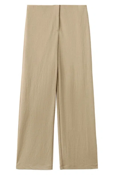 Mango Straight Leg Pants In Brown