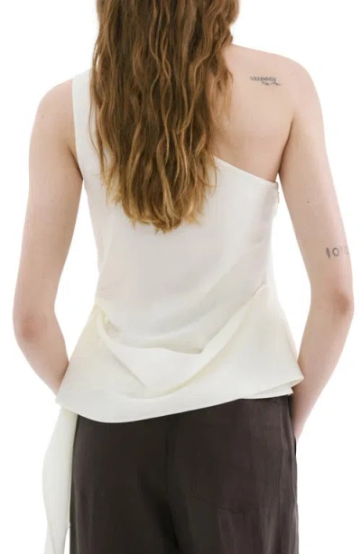 Mango Asymmetric Lyocell Top In Neutral