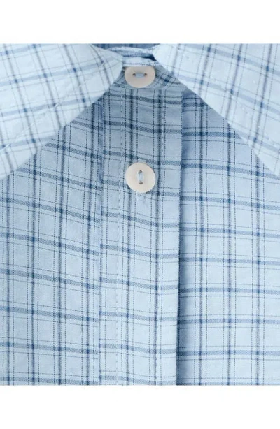 Mango Checked Shirt In Blue