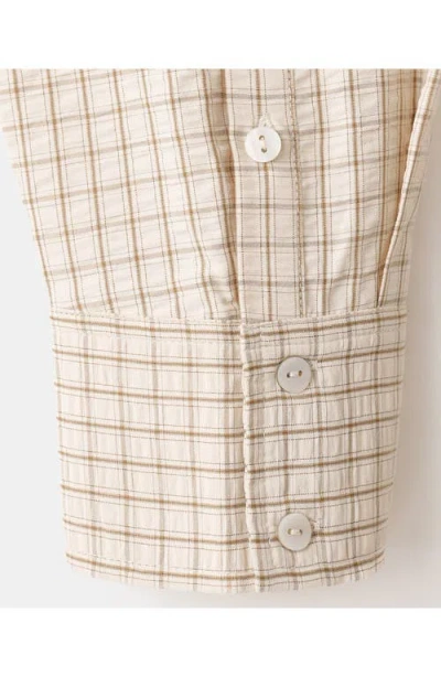 Mango Checked Shirt In Neutral