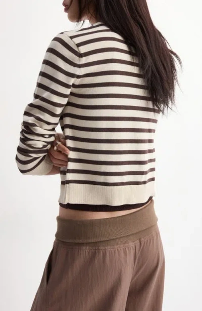Mango Stripped Knit Cardigan In Multi
