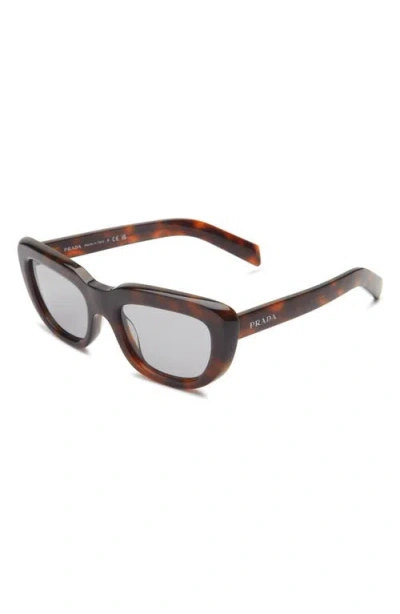 Prada 53mm Rectangular Sunglasses In Red