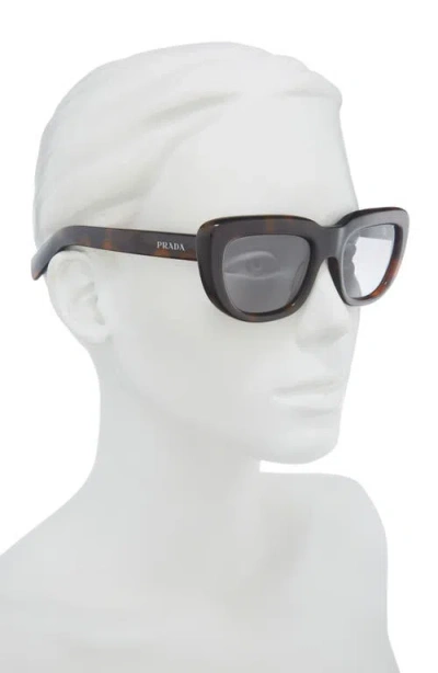 Prada 53mm Rectangular Sunglasses In Red