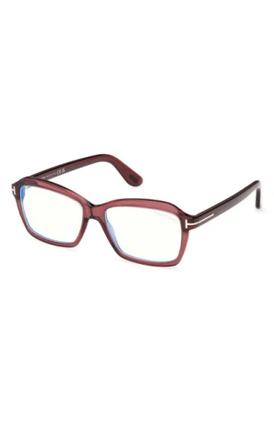 Tom Ford 54mm Rectangular Optical Glasses In Neutral