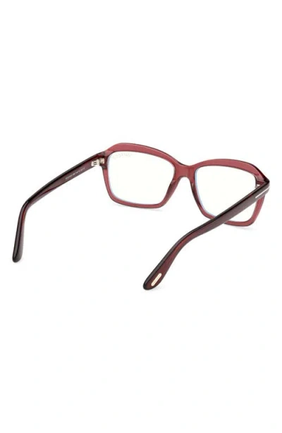 Tom Ford 54mm Rectangular Optical Glasses In Neutral