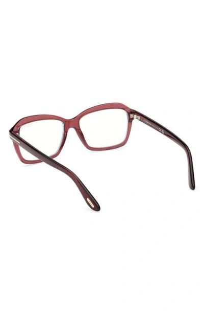 Tom Ford 54mm Rectangular Optical Glasses In Neutral