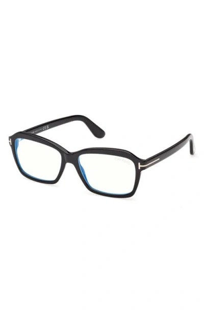 Tom Ford 54mm Rectangular Optical Glasses In White