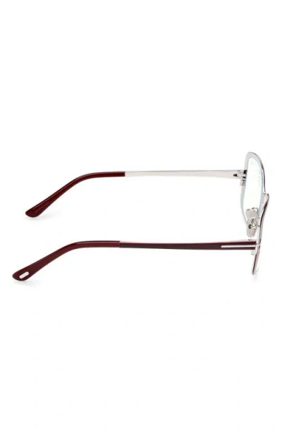 Tom Ford 54mm Rectangular Optical Glasses In Purple