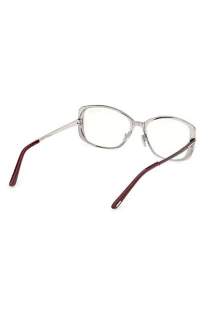 Tom Ford 54mm Rectangular Optical Glasses In Purple