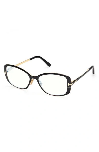 Tom Ford 54mm Rectangular Optical Glasses In Pink