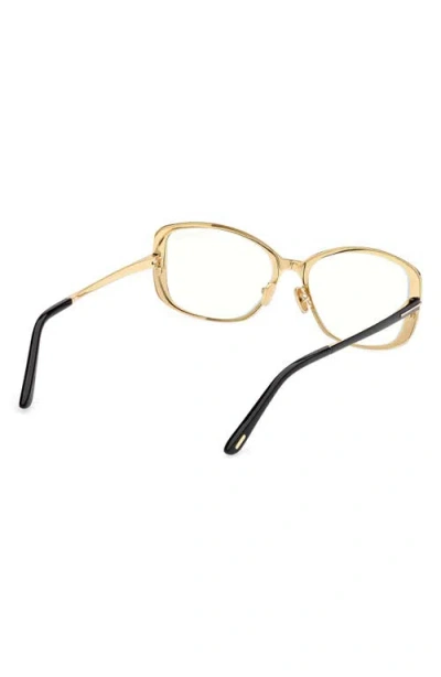 Tom Ford 54mm Rectangular Optical Glasses In Pink