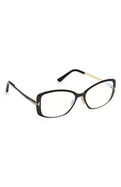 Tom Ford 54mm Rectangular Optical Glasses In Pink
