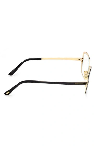 Tom Ford 54mm Rectangular Optical Glasses In Pink