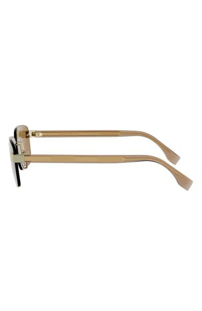 Fendi Sky 61mm Rectangular Sunglasses In Gold