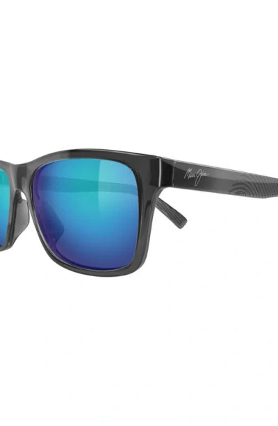 Maui Jim 57mm Polarizedplus2® Rectangular Sunglasses In Gray