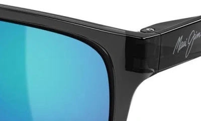 Maui Jim 57mm Polarizedplus2® Rectangular Sunglasses In Gray