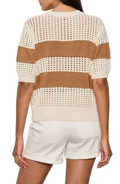 Sanctuary Beachside Openwork Stripe Sweater In Multi