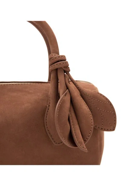 Mango Leather Top Handle Bag In Brown