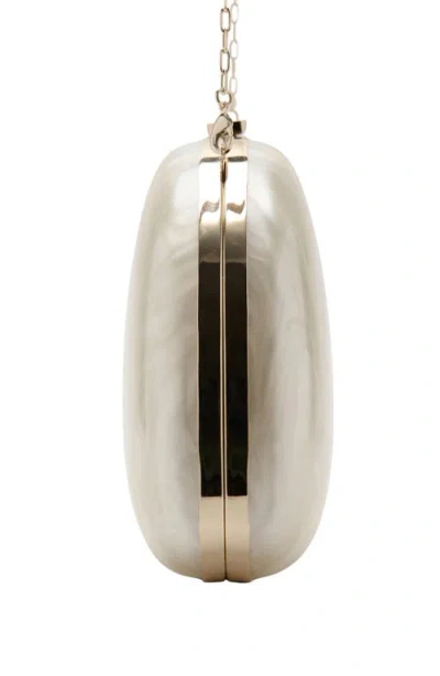 Mango Oval Frame Clutch In Neutral