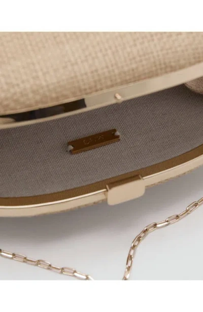 Mango Natural Fiber Clutch Bag In Beige