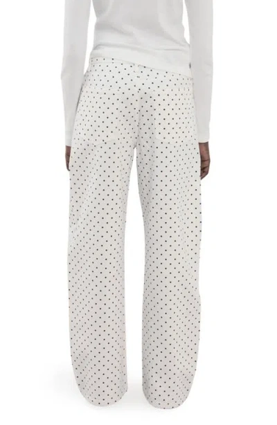 Mango Dot Balloon Jeans In White