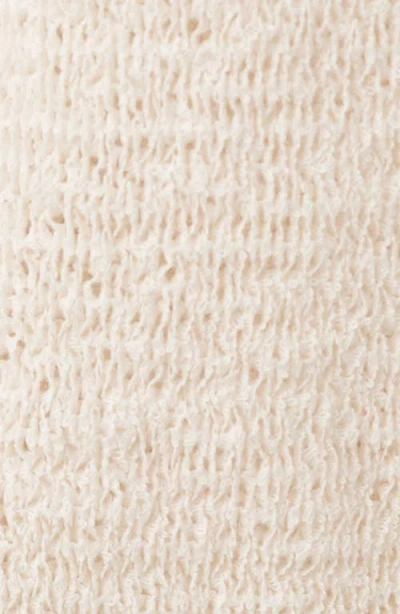 Mango Short Sleeve Sweater In White
