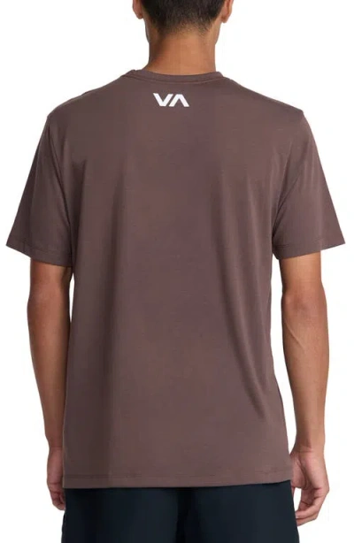 Rvca Icon Performance T-shirt In Brown