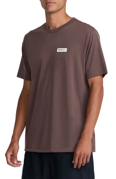 Rvca Icon Performance T-shirt In Brown